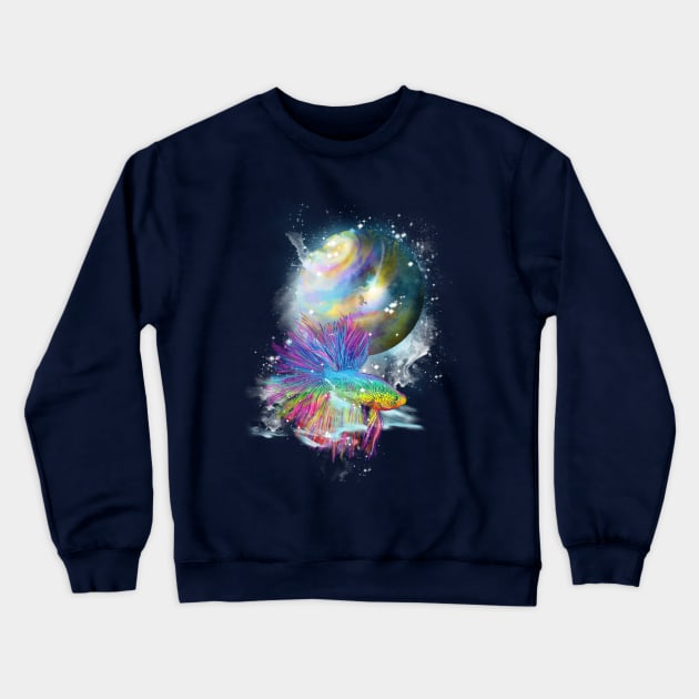 liquid skies Crewneck Sweatshirt by kharmazero